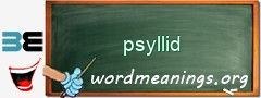 WordMeaning blackboard for psyllid